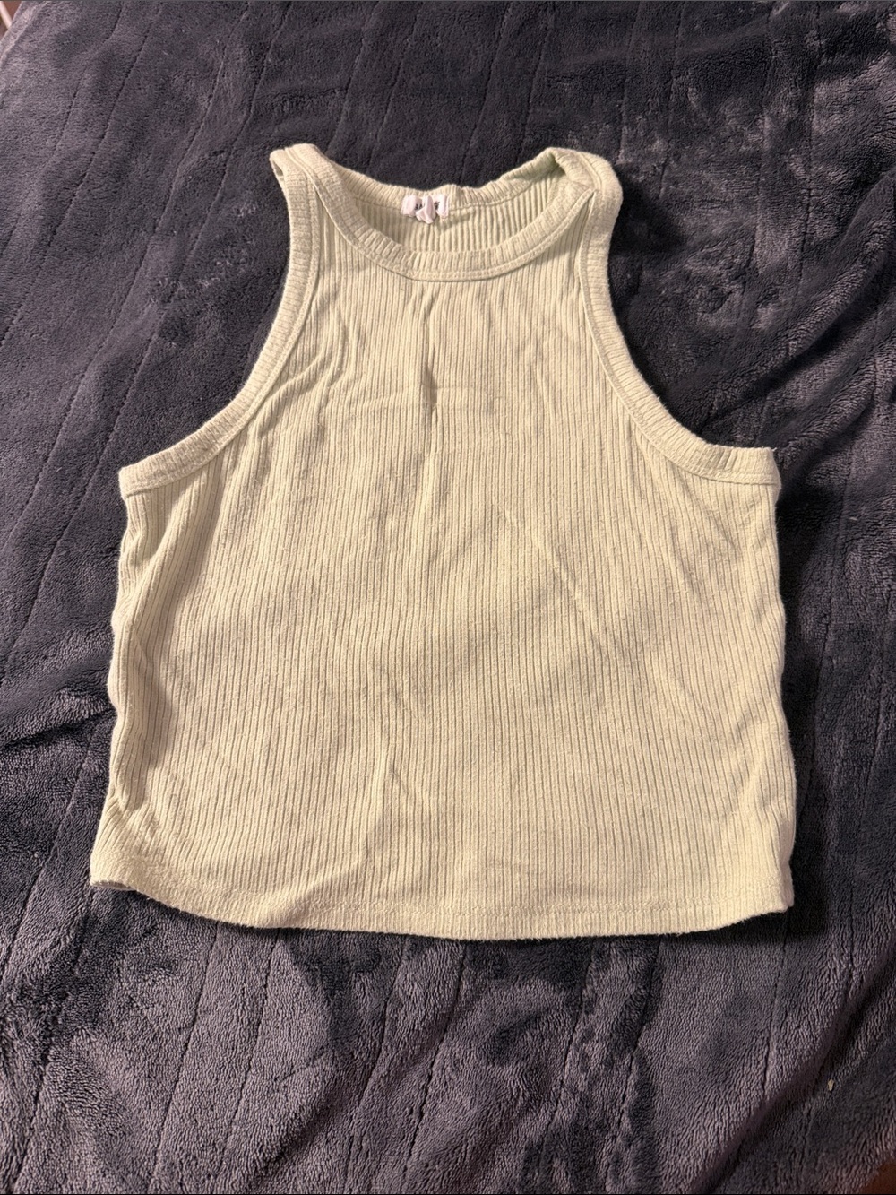 Garage Light Green Ribbed Tank Top